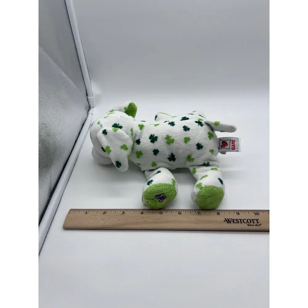 Ganz Webkinz Clover Puppy HM447 Plush Shamrock Dog St. Patrick's Day No Code